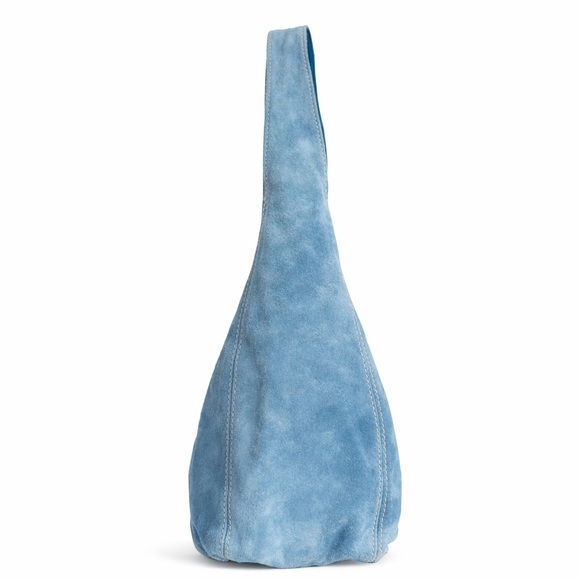 Michael Kors Blue Suede Hobo Shoulder Bag - Picture 4 of 7